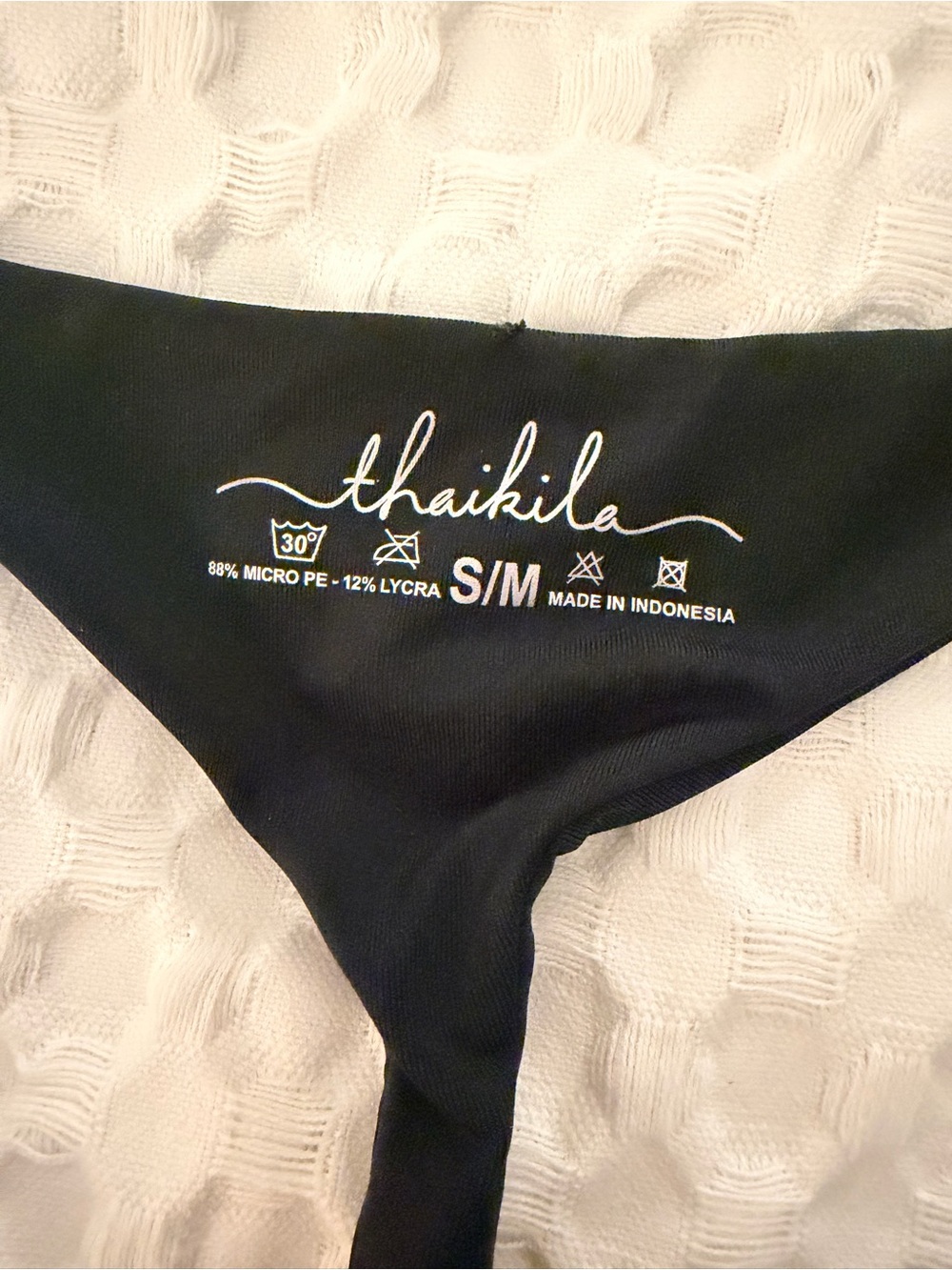 Black Laser-Cut Crochet-Inspired Bikini Set - Picture 9 of 14